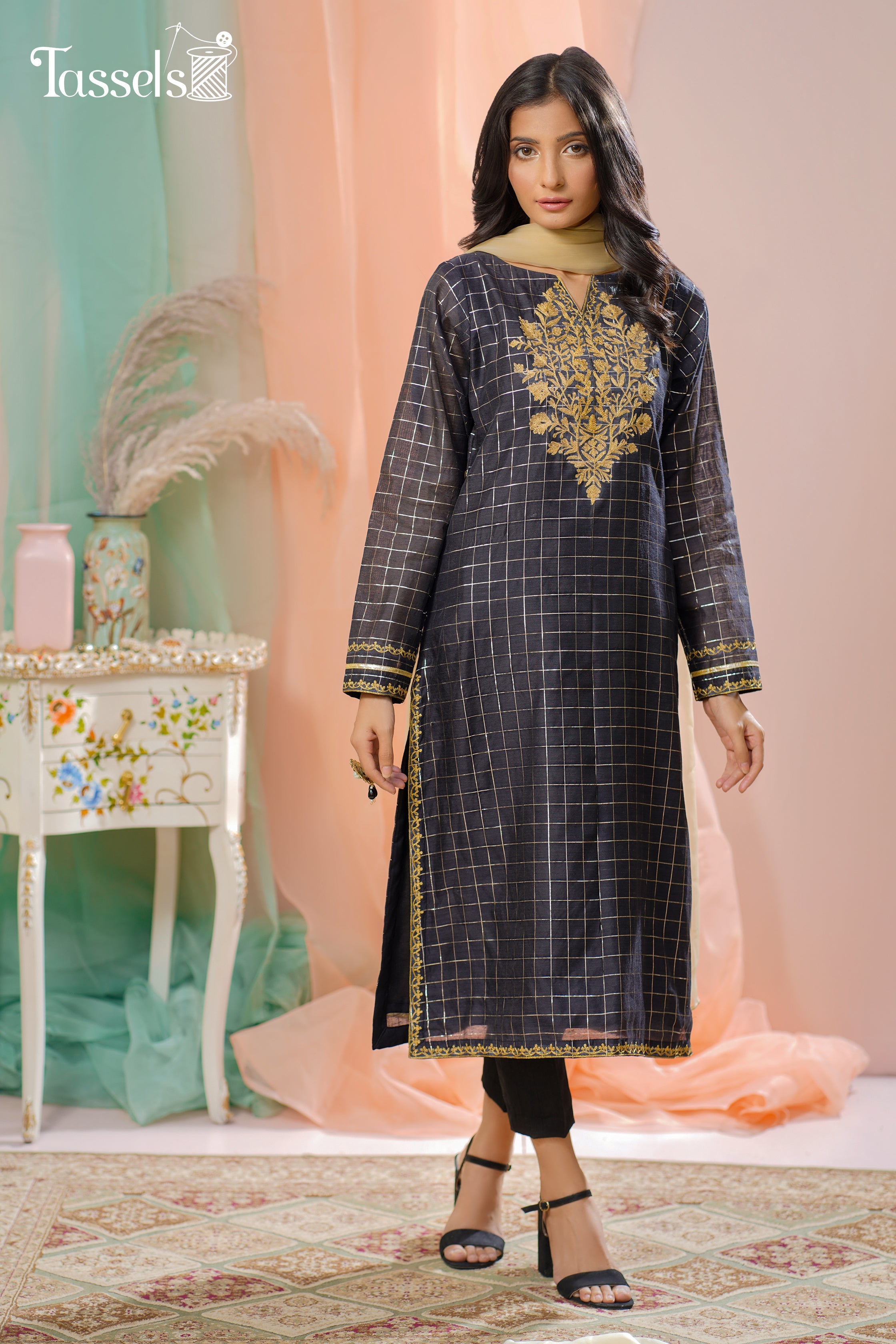Marasim by Tassels Embroidered 3 Piece Stitched Suit MT22F2-Fasana Pret Collection