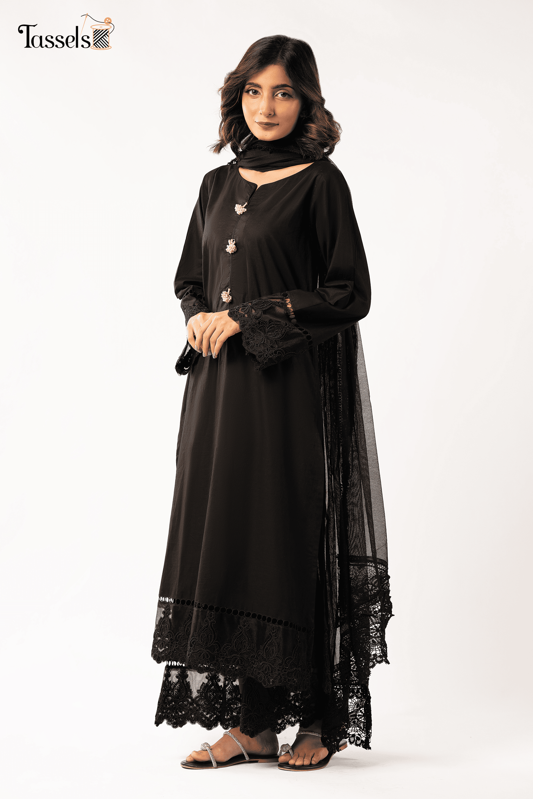 Charcoal Black (3piece ready-to-wear)