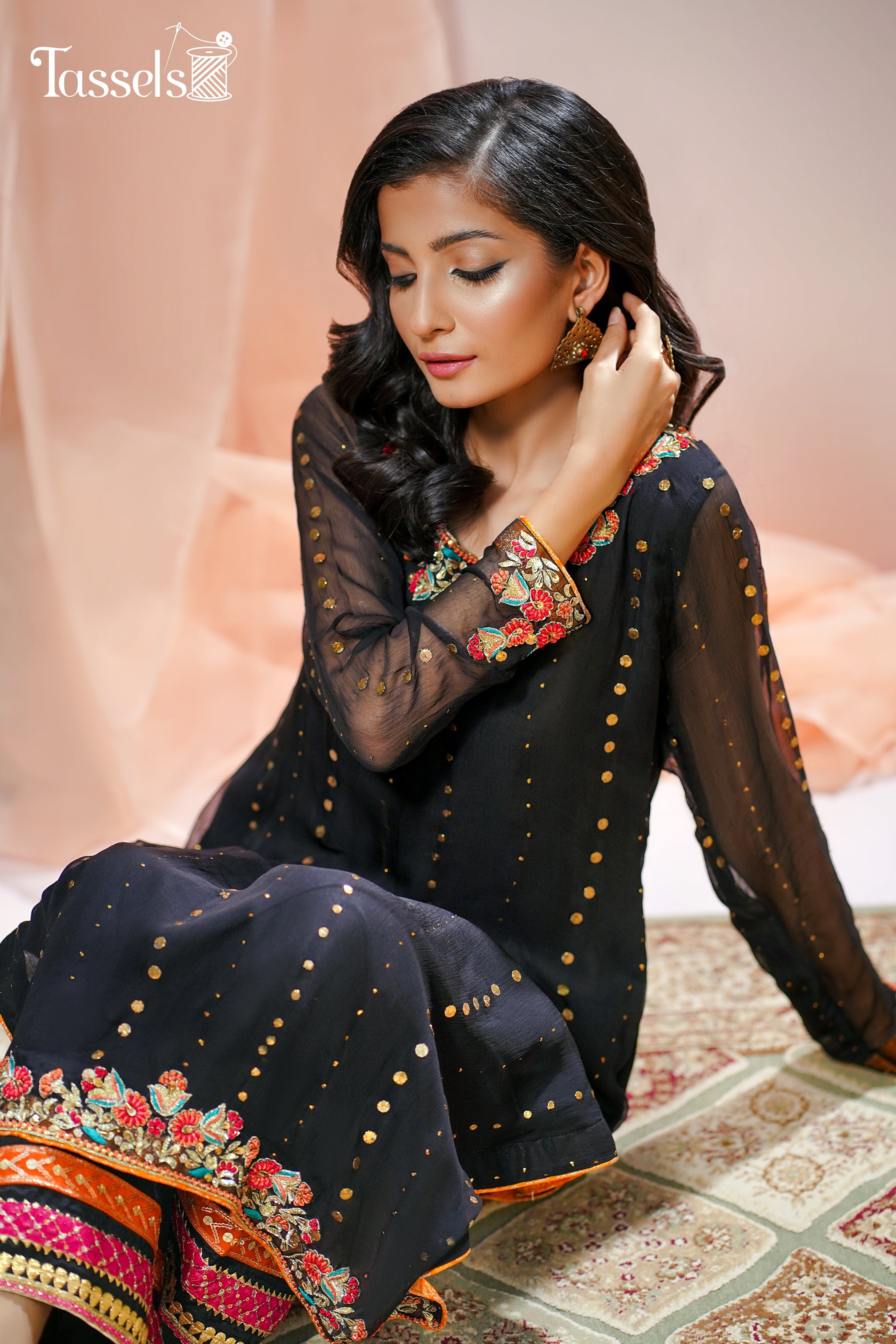 Marasim by Tassels Embroidered 3 Piece Stitched Suit MT22R1-Rangraiz Pret Collection