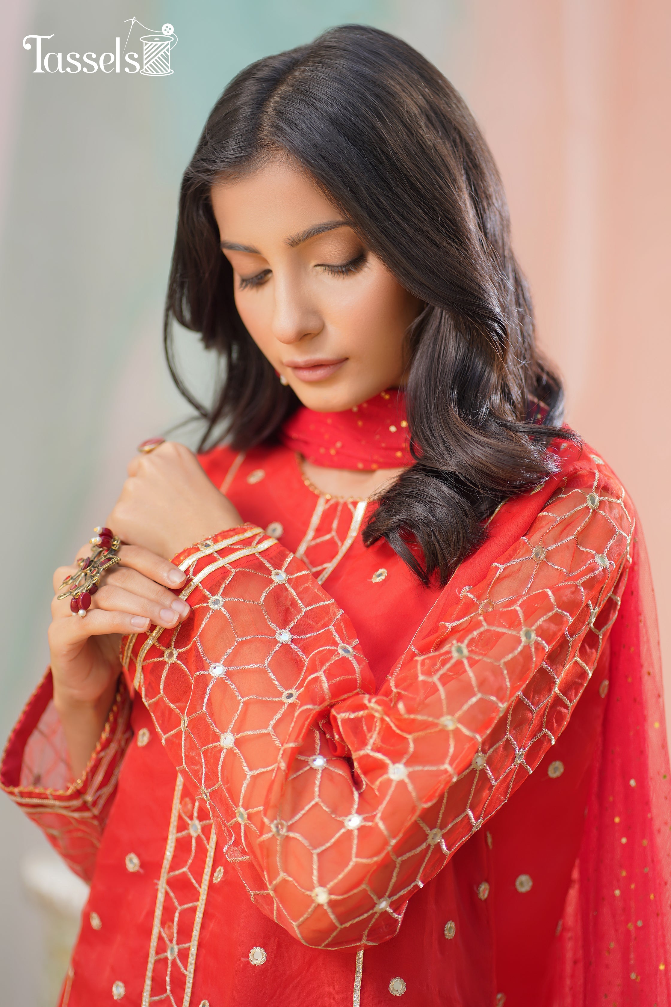 Marasim by Tassels Embroidered 3 Piece Stitched Suit MT22M1-Musavira Pret Collection