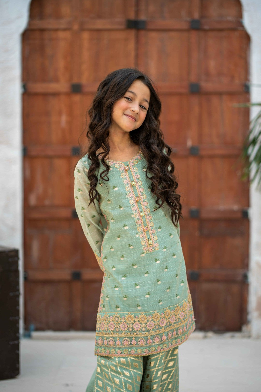 Embroidered Stitched 3pc. Stromy Kids (Ready-To-wear)