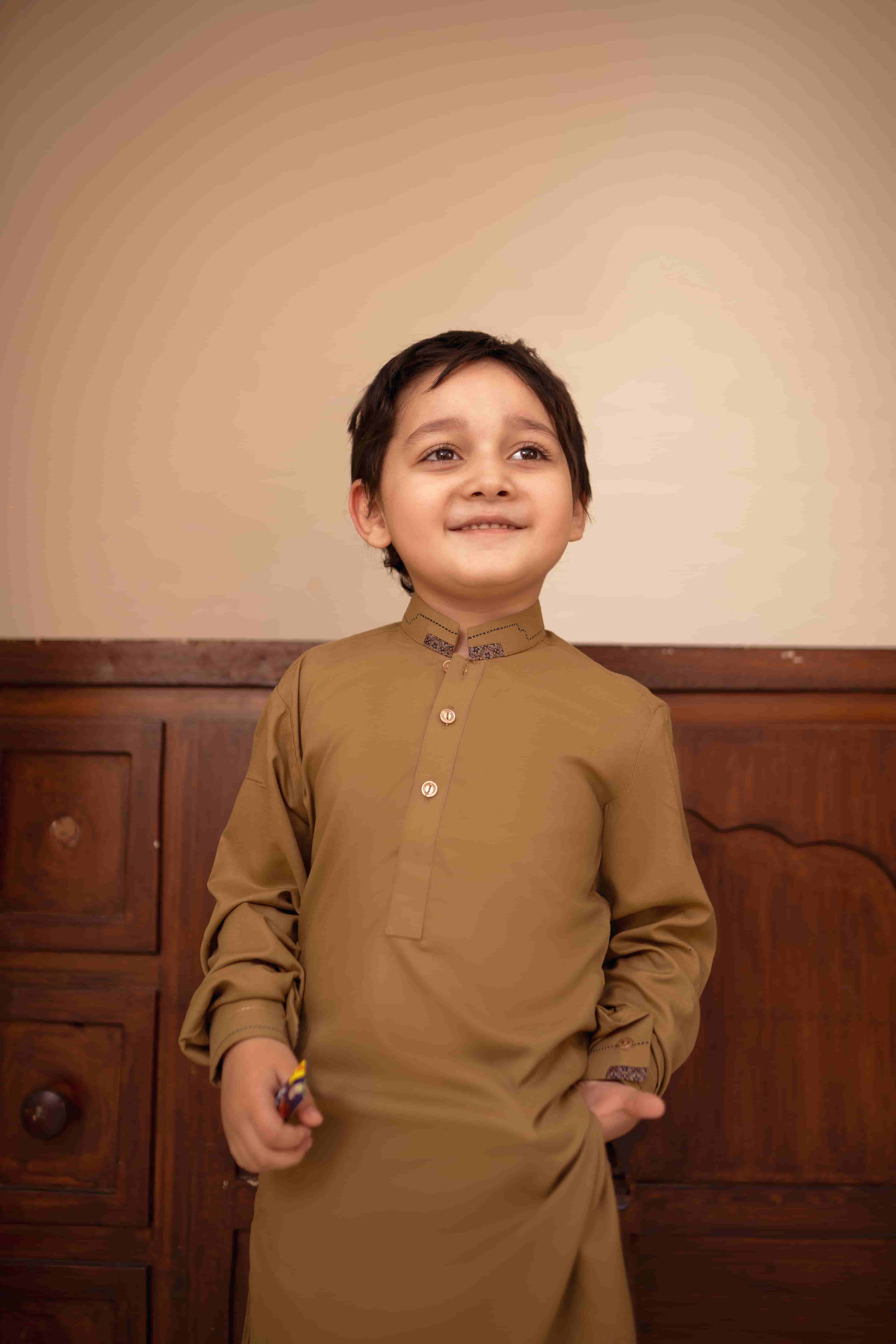Code B-Brown Kids Kurta Pajama