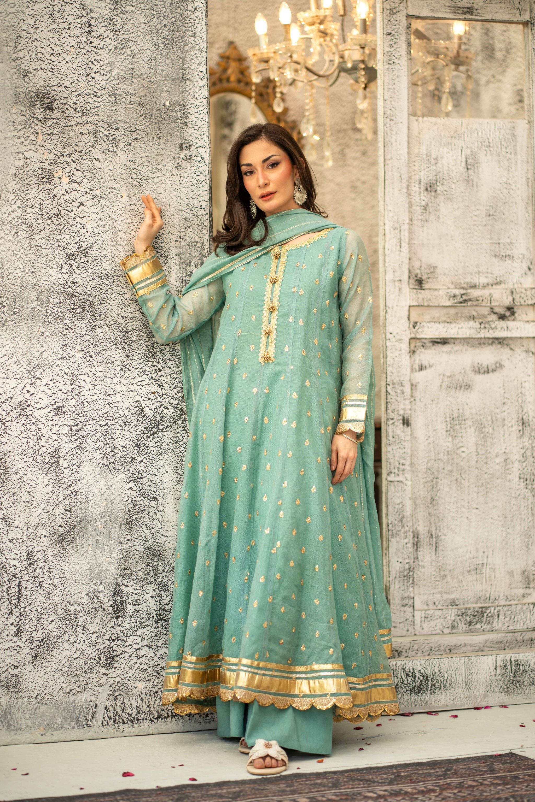 Embroidered Stitched 3pc.Stromy - Mother and Daughter (Ready-To-wear)