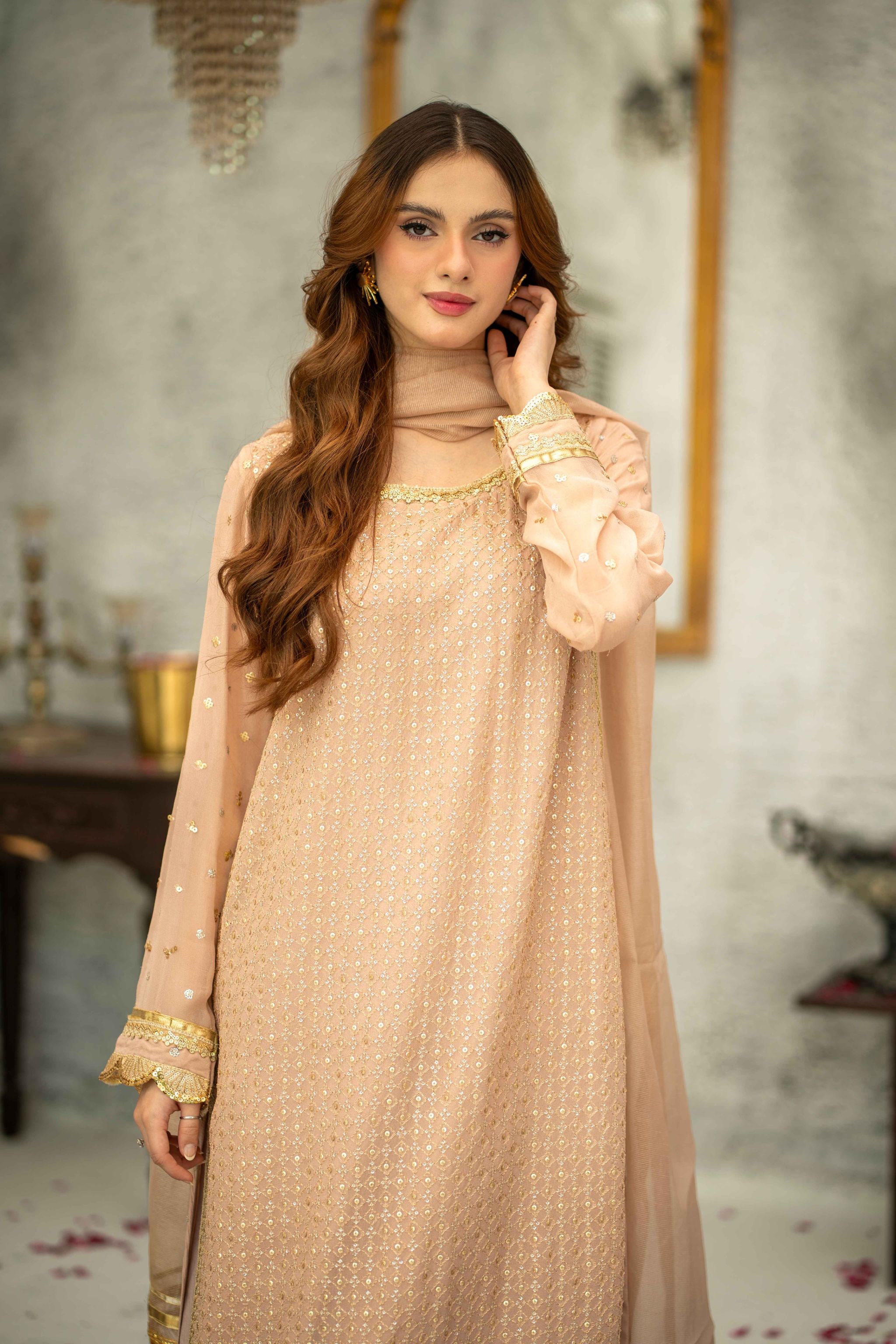 Chiffon Embroidered 3pc - Avira (Ready-To-wear)