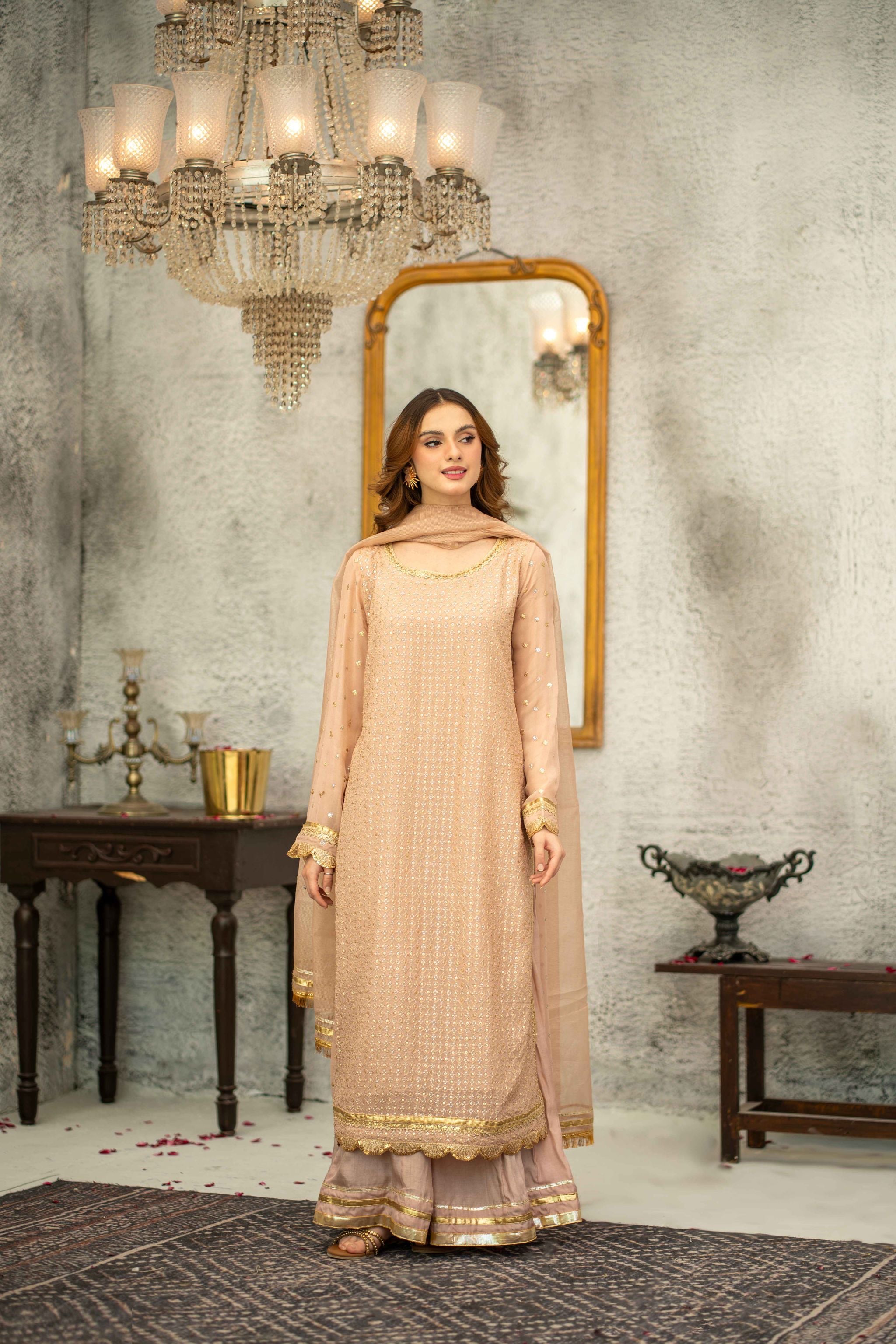 Chiffon Embroidered 3pc - Avira (Ready-To-wear)