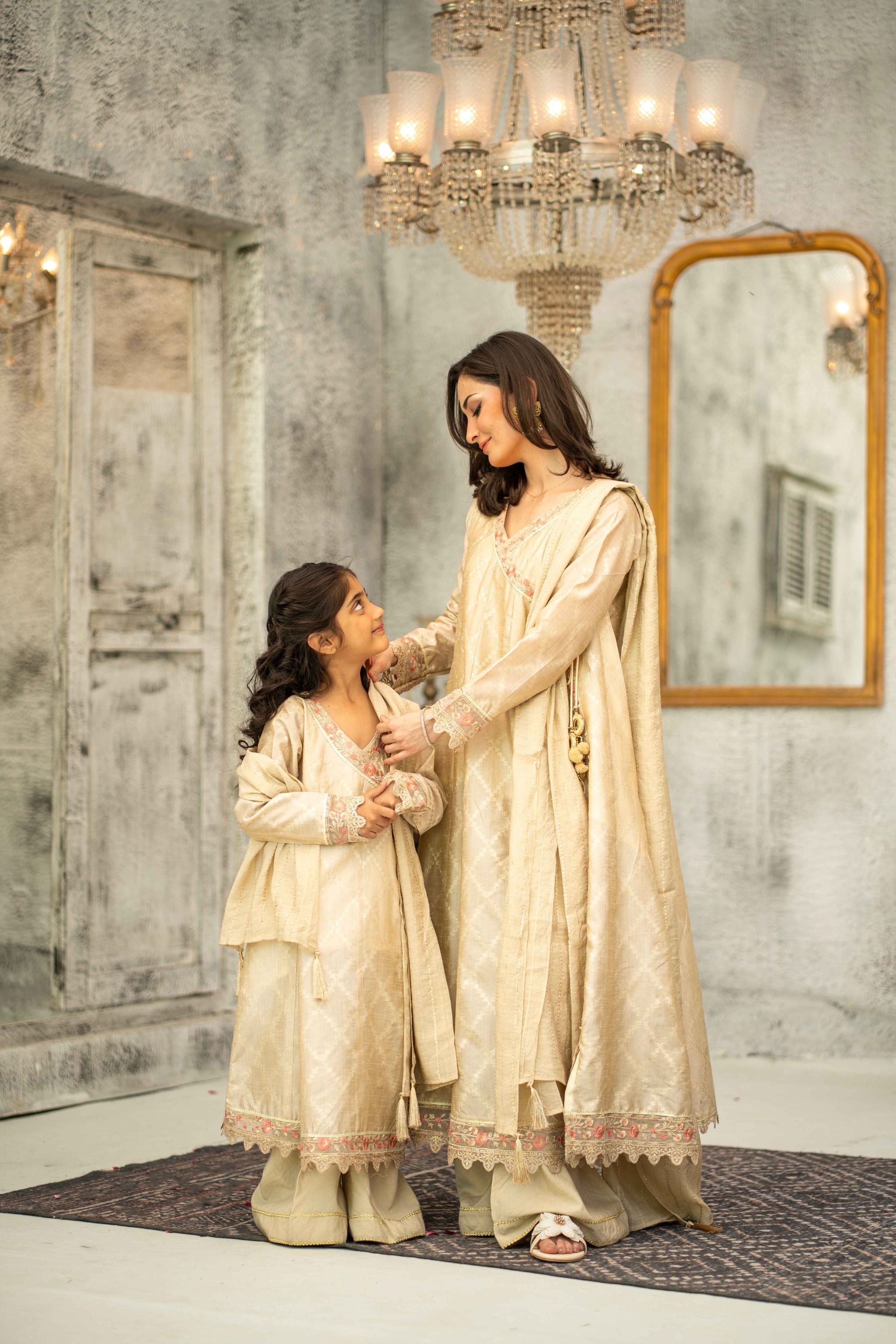 Stitched 3pc - Fiora - Mother and Daughter (Ready-To-wear)