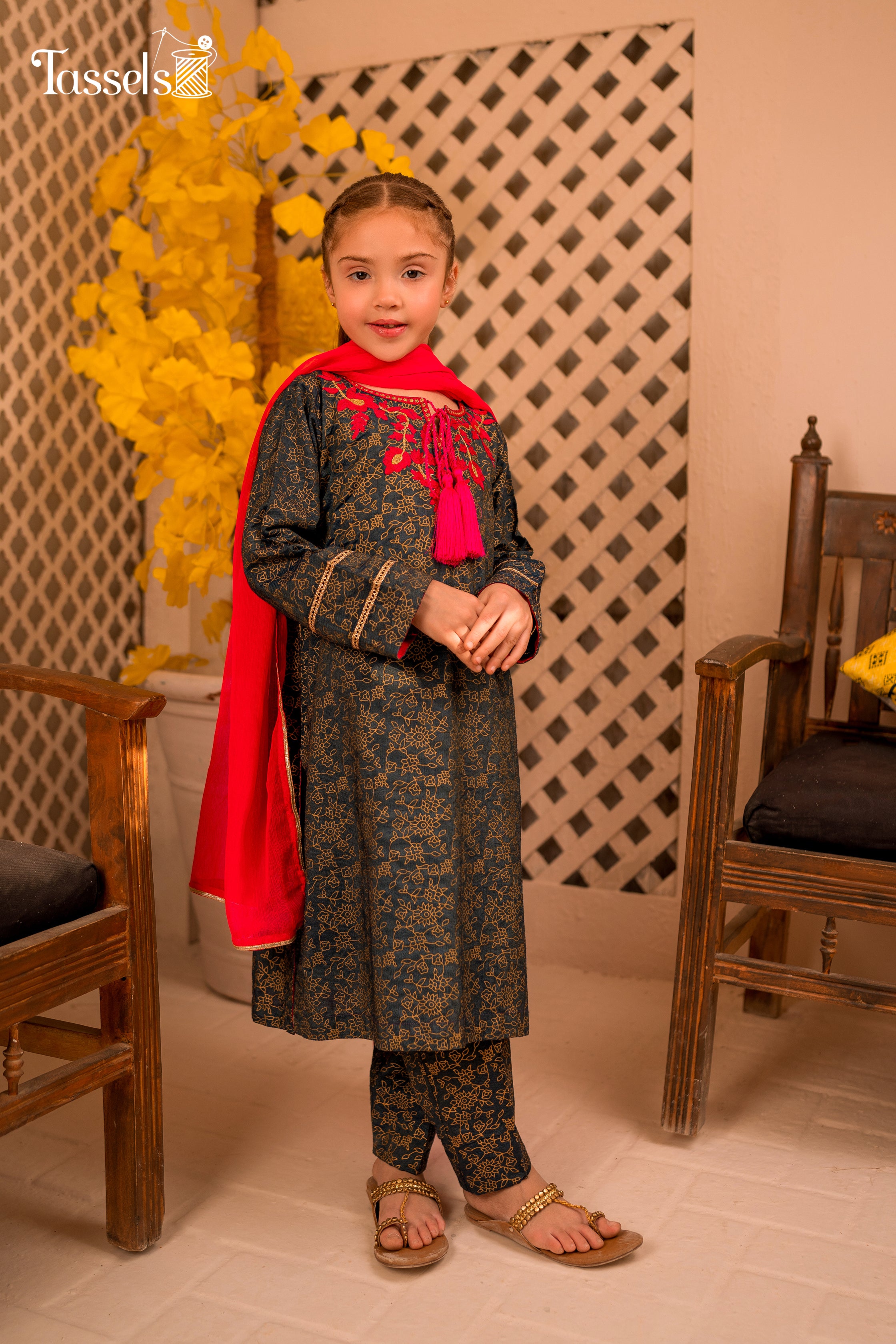Nazneen by Tassels Embroidered 3 Piece Stitched Cotton Lawn Suit NT23J3-Jumaan-Eid Collection