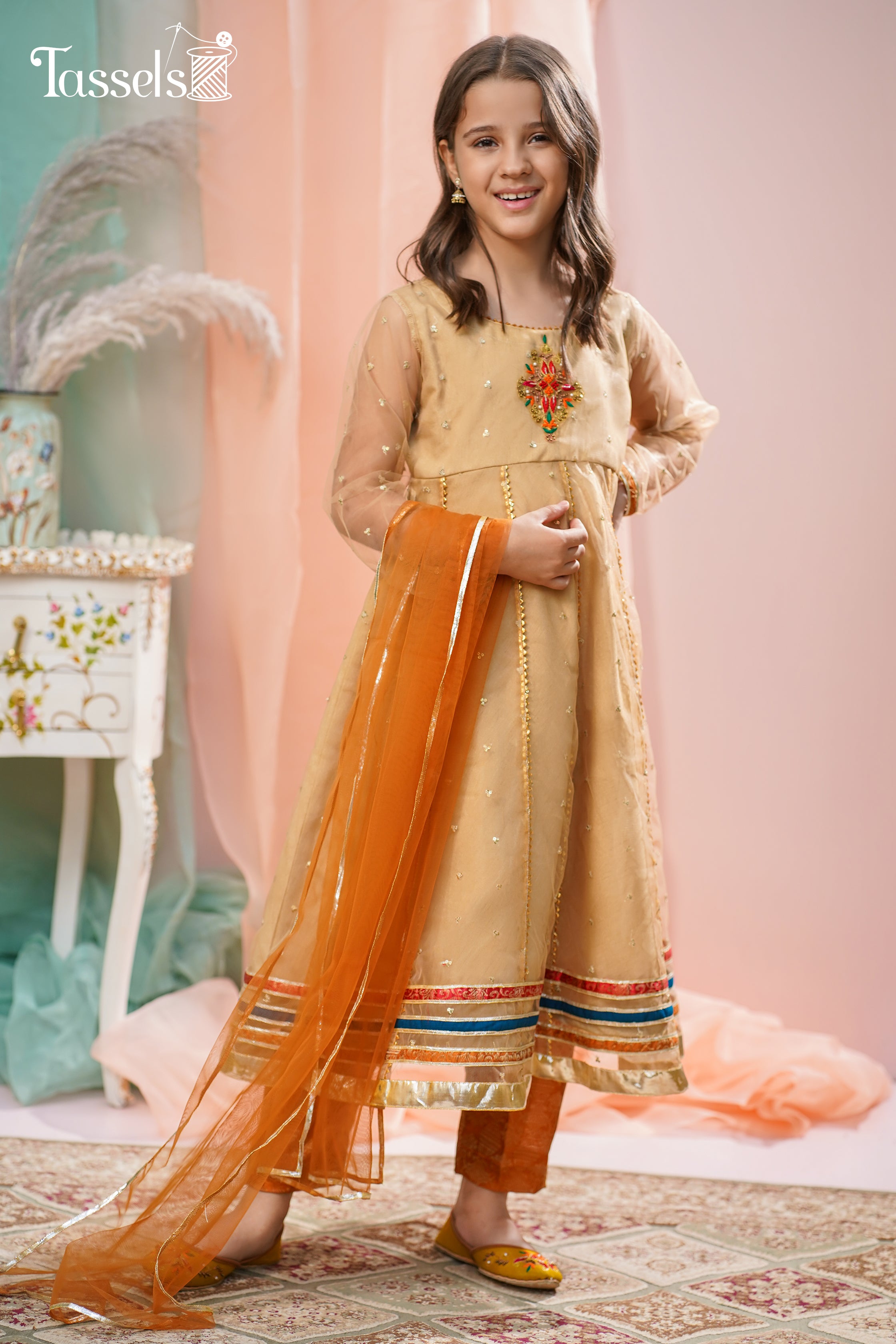 Marasim by Tassels Embroidered 3 Piece Stitched Suit MT22R3-Rangeen Pret Collection