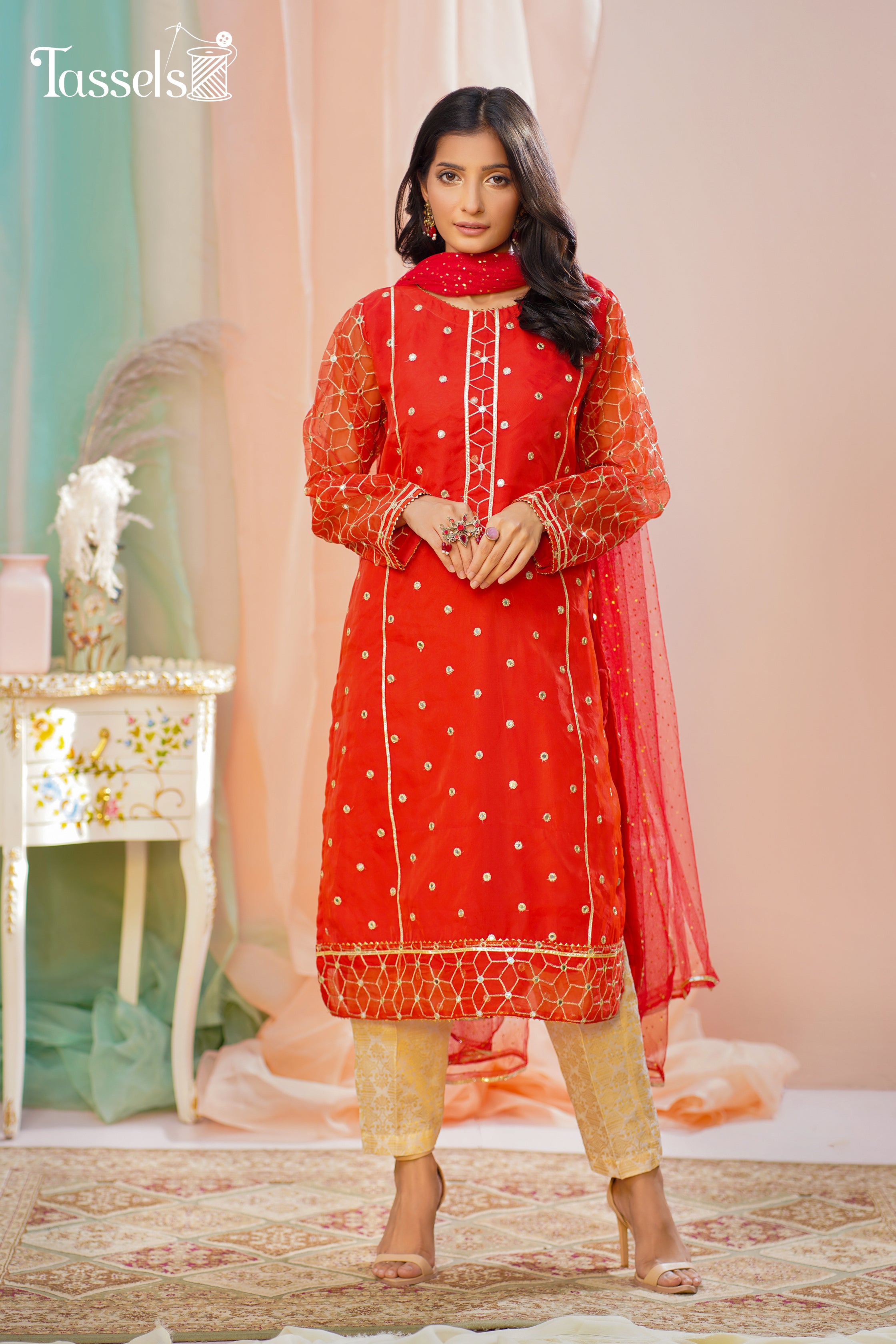 Marasim by Tassels Embroidered 3 Piece Stitched Suit MT22M1-Musavira Pret Collection