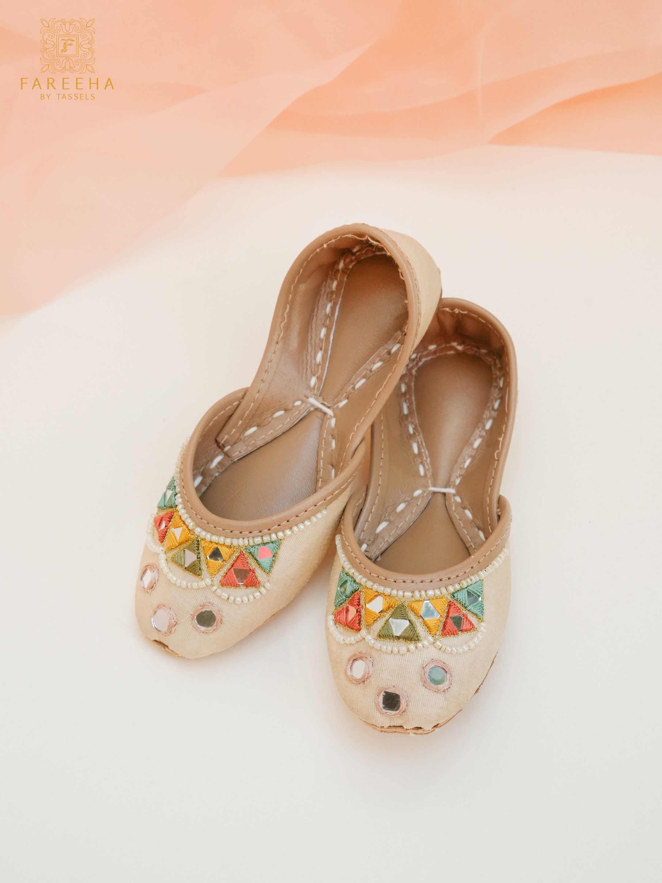 Fareeha by Tassels Kids Khussa Sun Flower