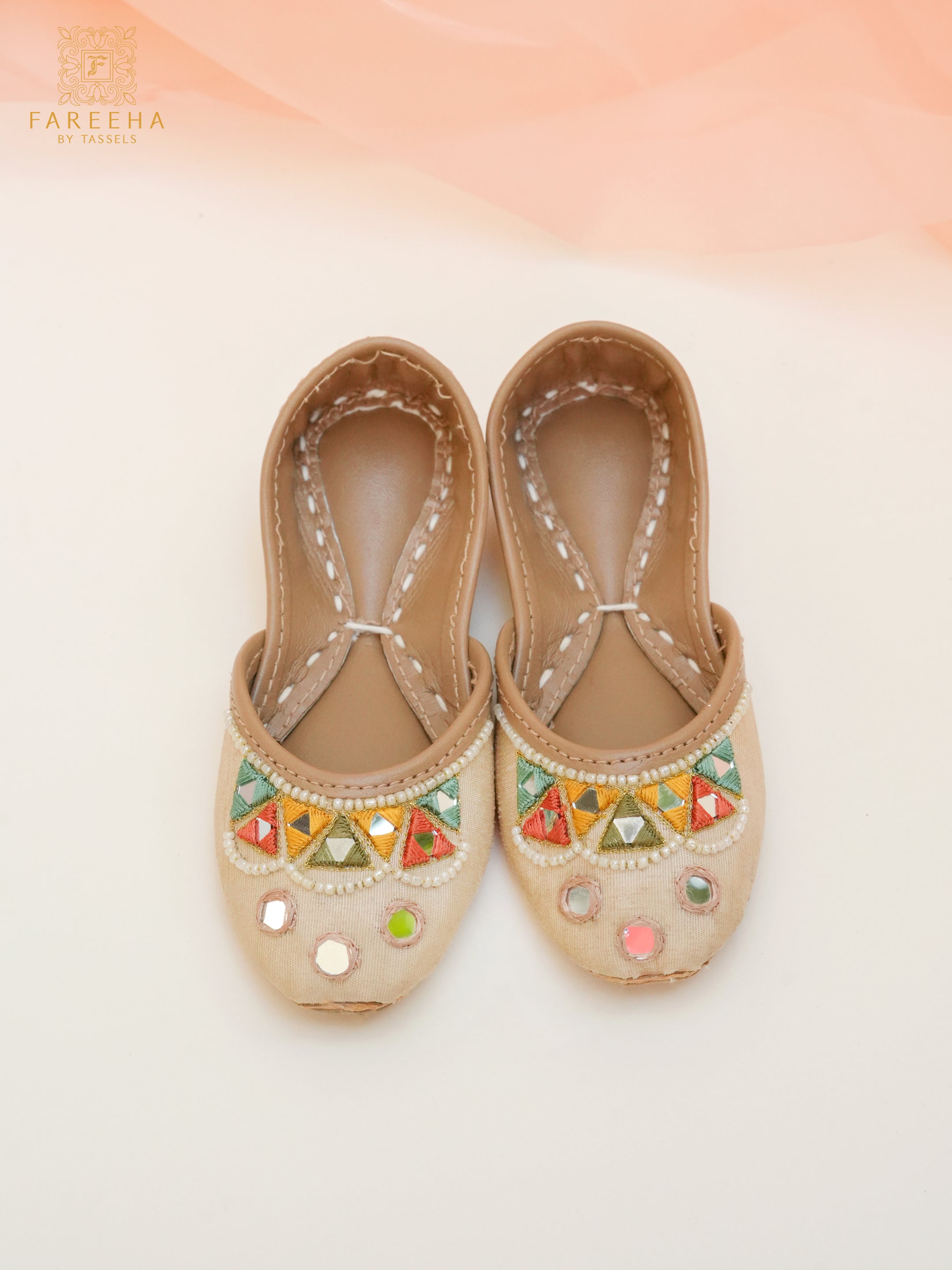 Fareeha by Tassels Kids Khussa Sun Flower