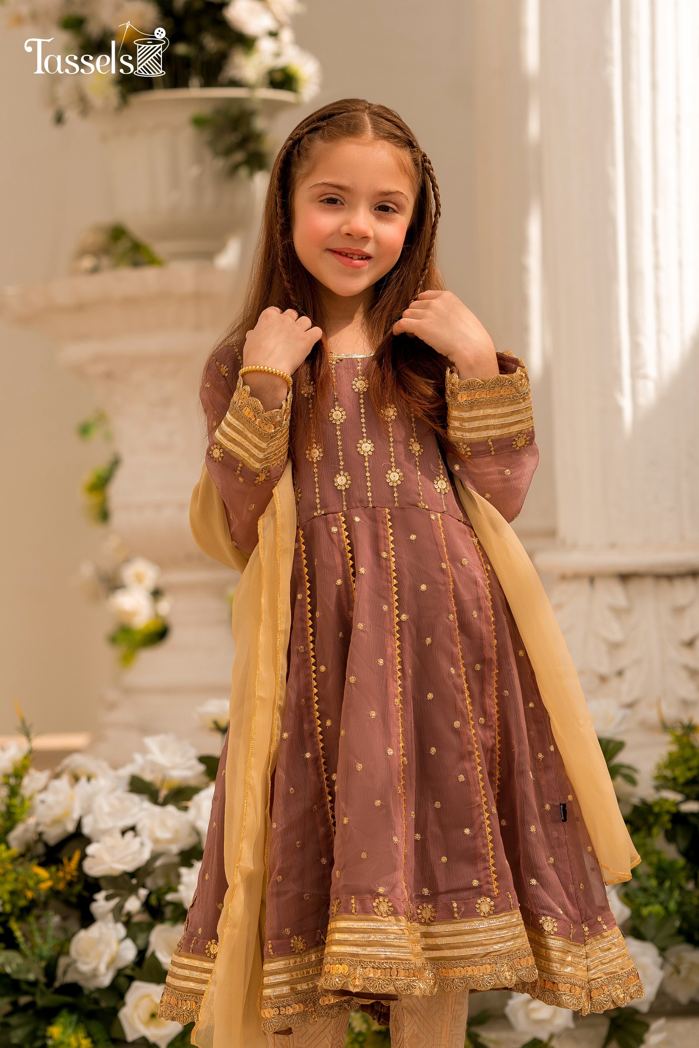 Nazneen by Tassels Embroidered 3 Piece Stitched Chiffon Suit NT23J2-Jamini-Eid Collection