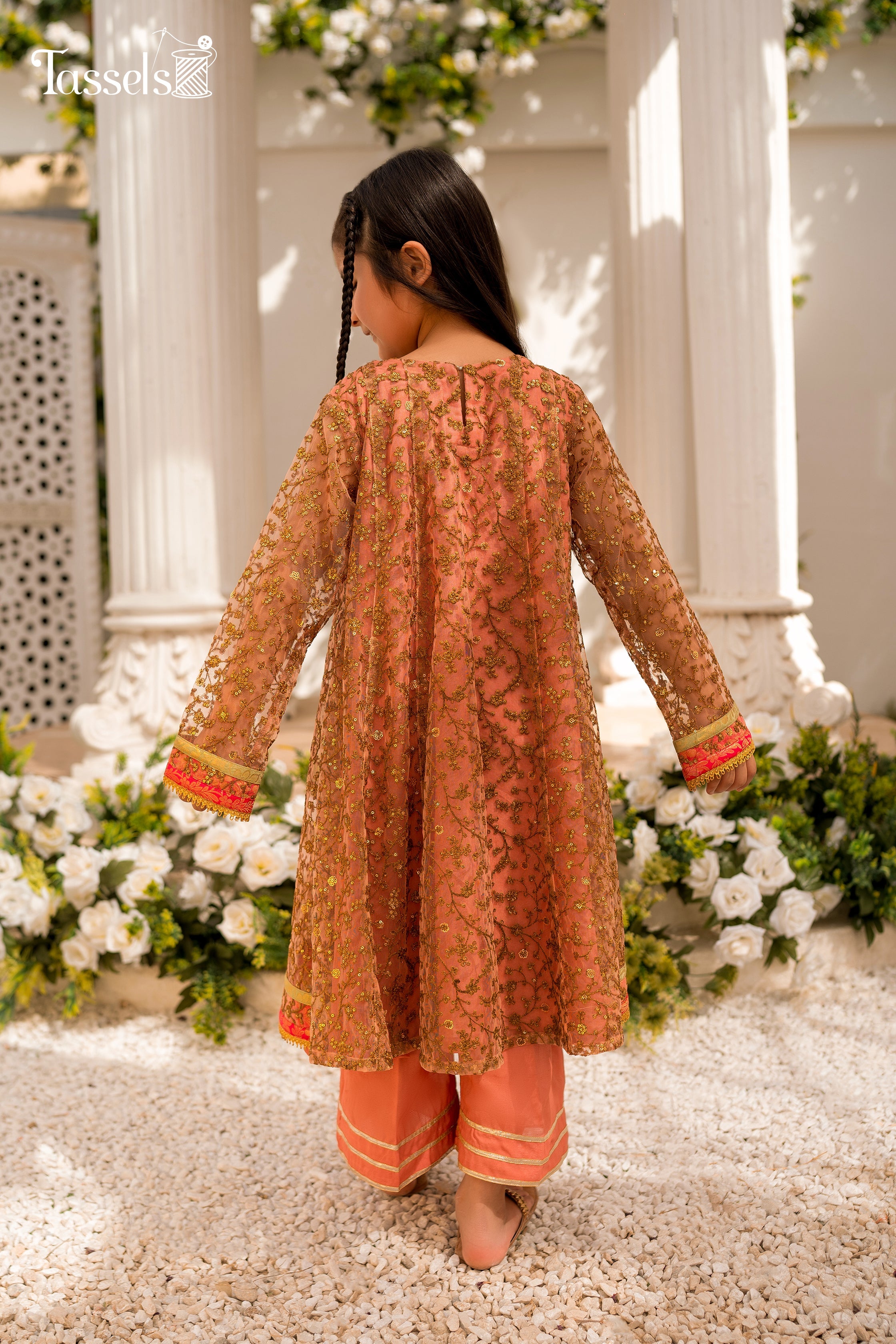 Nazneen by Tassels Embroidered 3 Piece Stitched Net Suit NT23U3-Urooj -Eid Collection