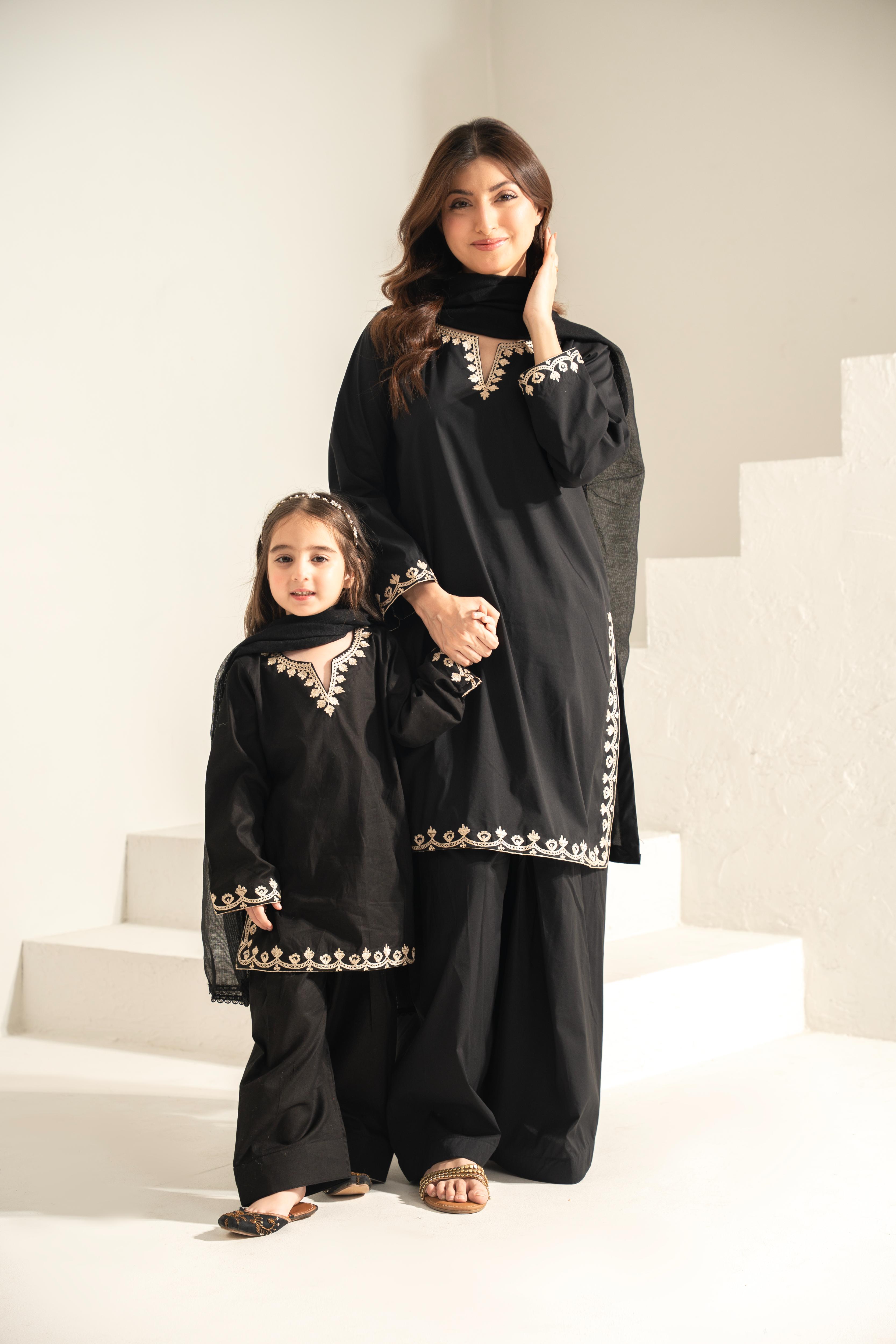 Embroidered 3pc. Elara - Mother and Daughter (Ready-To-wear)