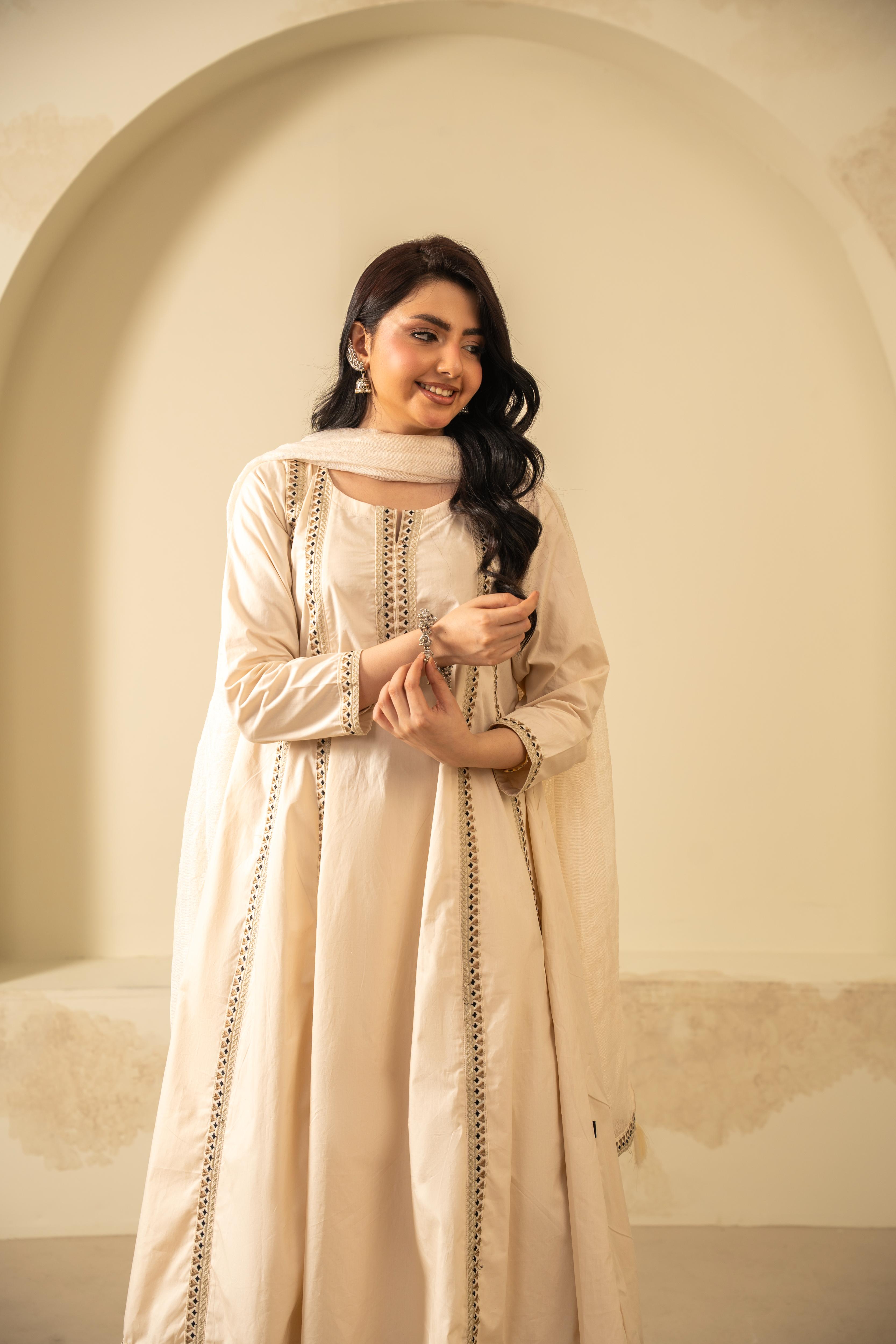 Embroidered 3pc. Virelle - Mother and Daughter (Ready-To-wear)