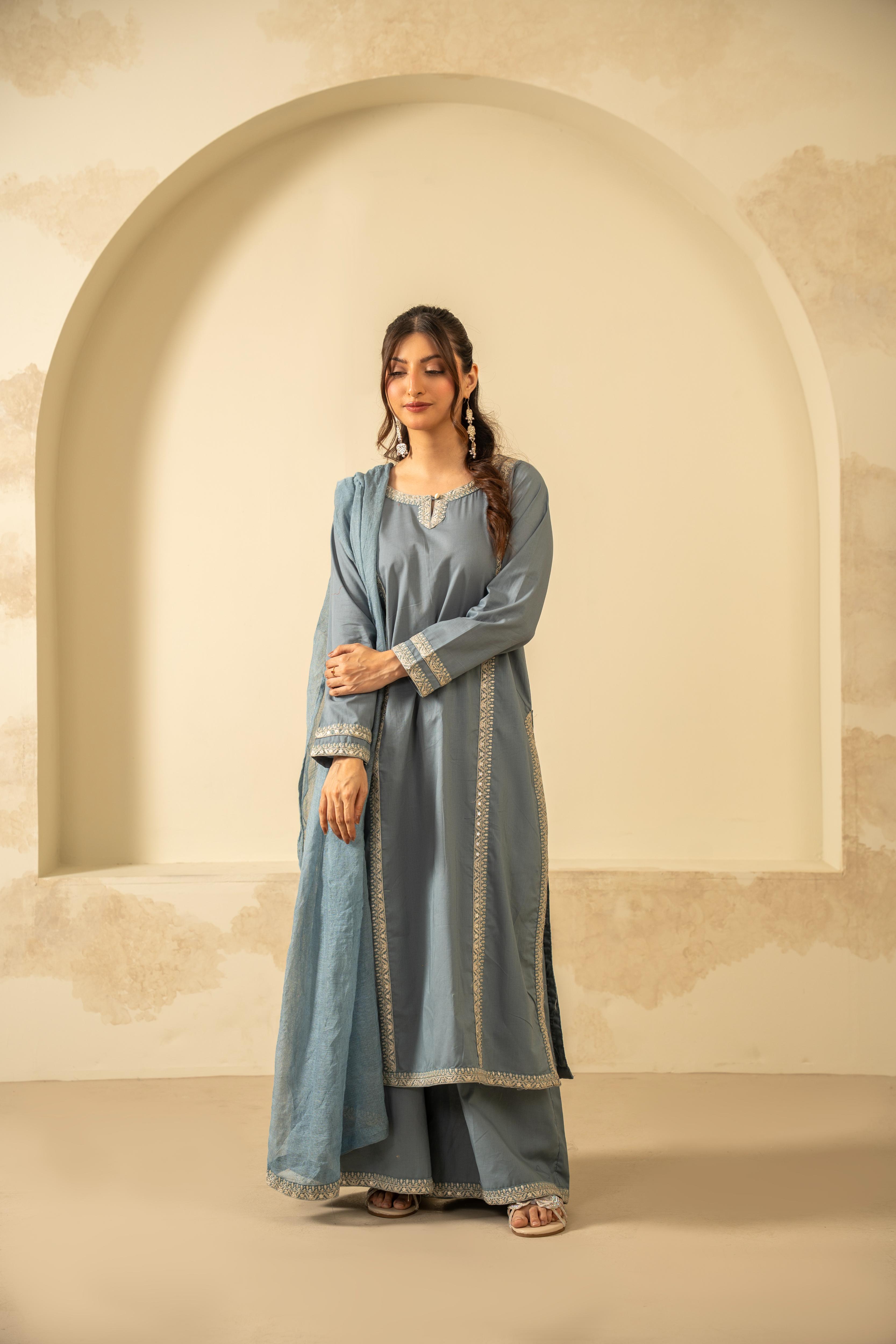 Embroidered 3pc. Liraya - Mother and Daughter (Ready-To-wear)