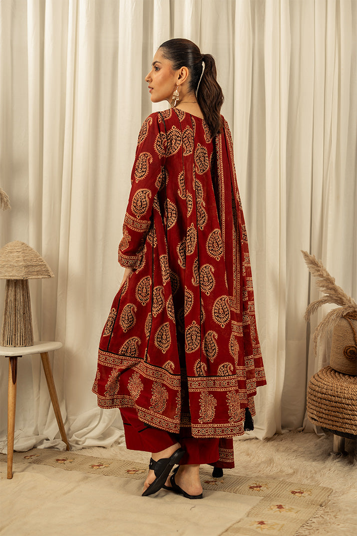 Qalamkar - Stitched 3pc - Ready-to-wear