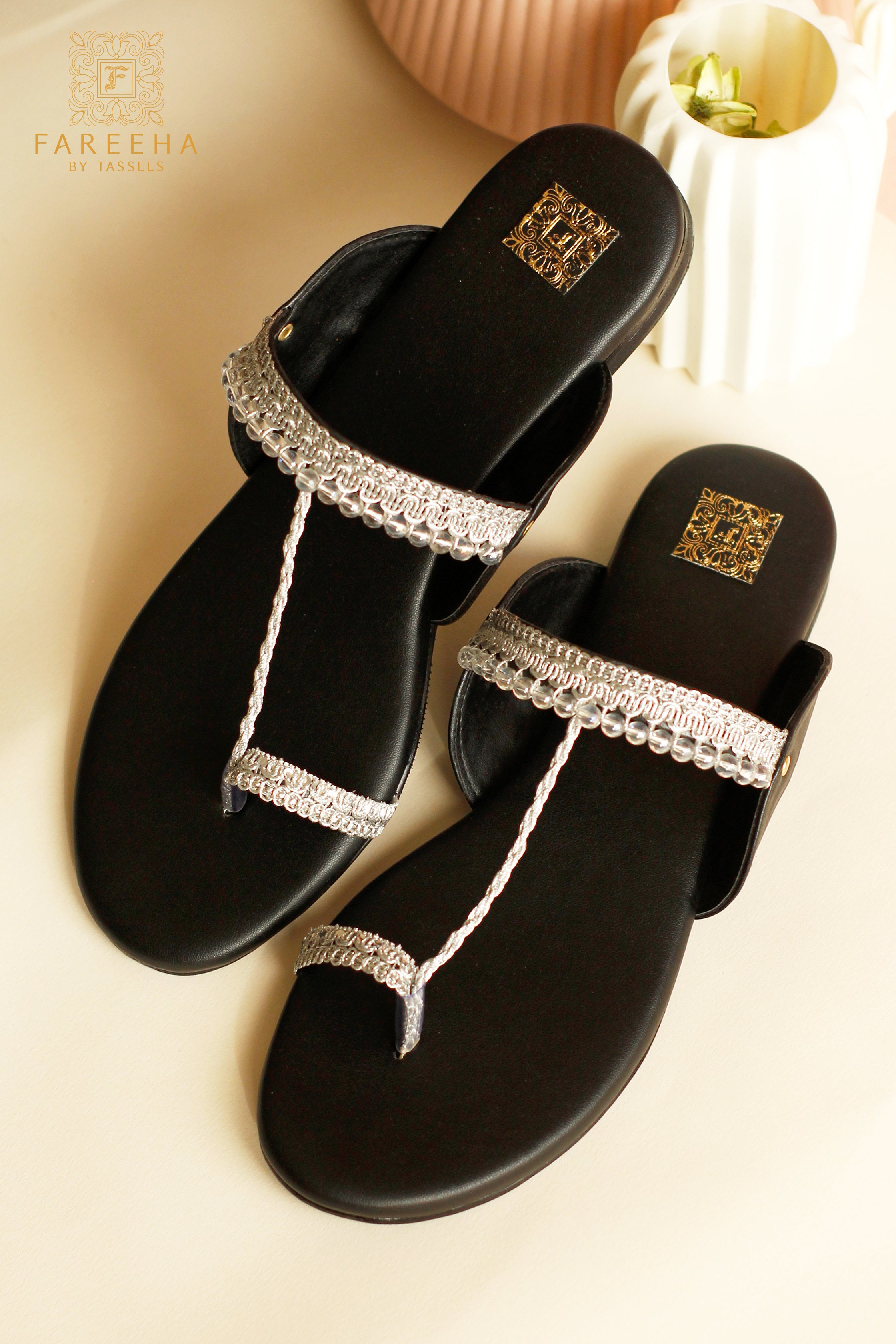 Buy Brown Embroidered Kolhapuri Sandals by Sole House Online at Aza  Fashions.