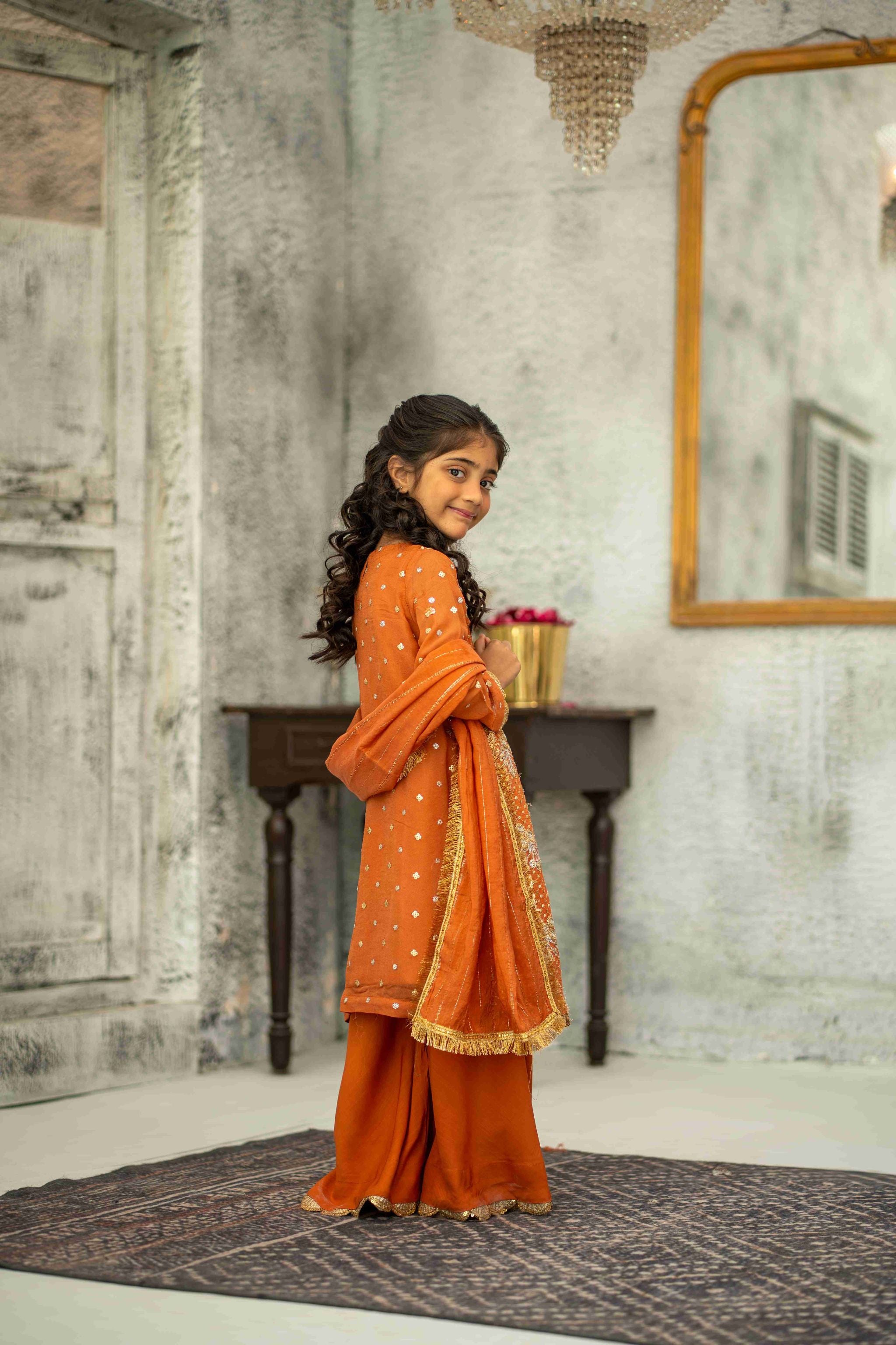 Chiffon stitched 3pc. Rusty Kids (Ready-To-wear)