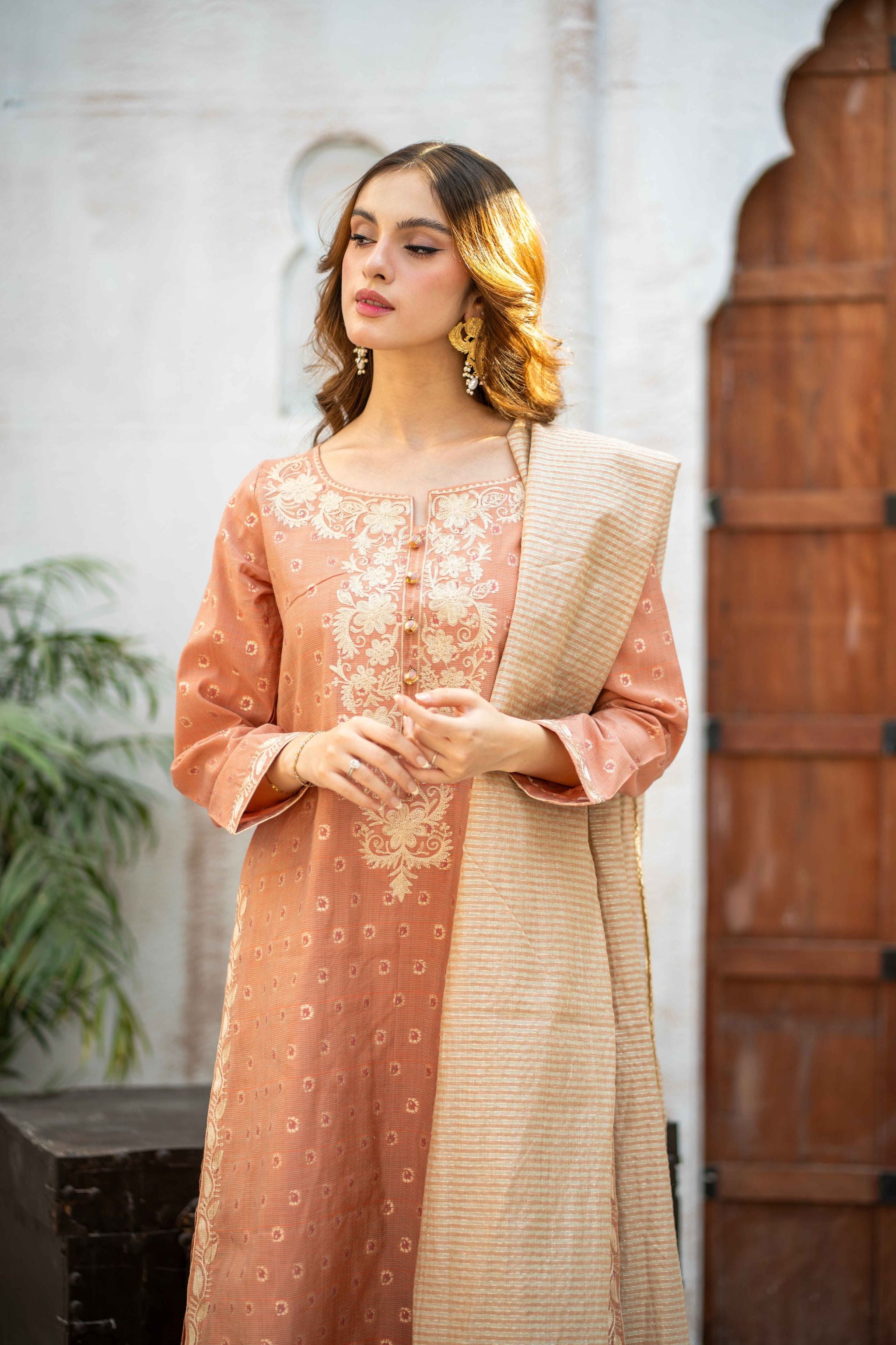 Embroidered 3pc - Petal  (Ready-To-wear)