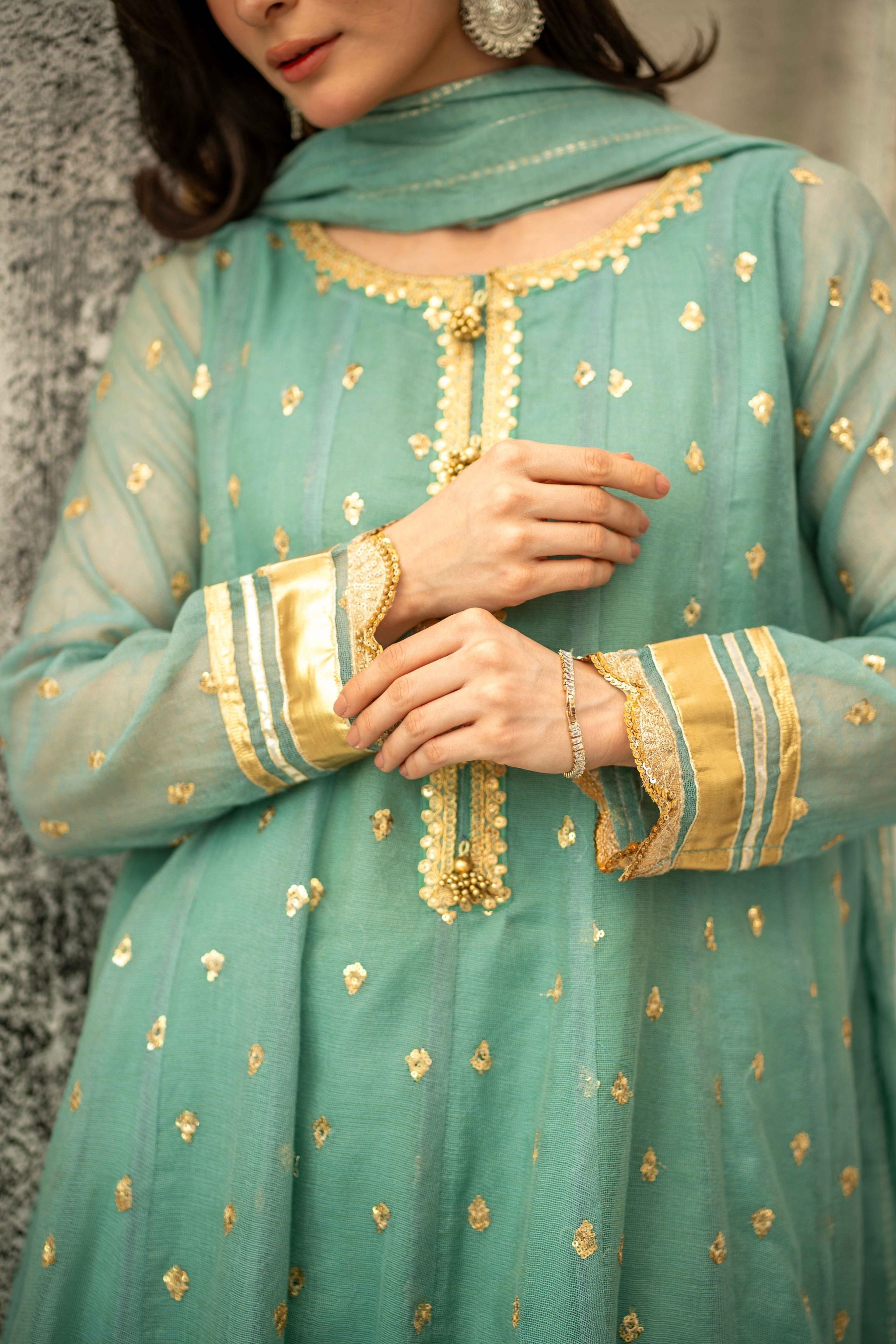 Embroidered stitched 3 pc - Stromy (Ready to wear)