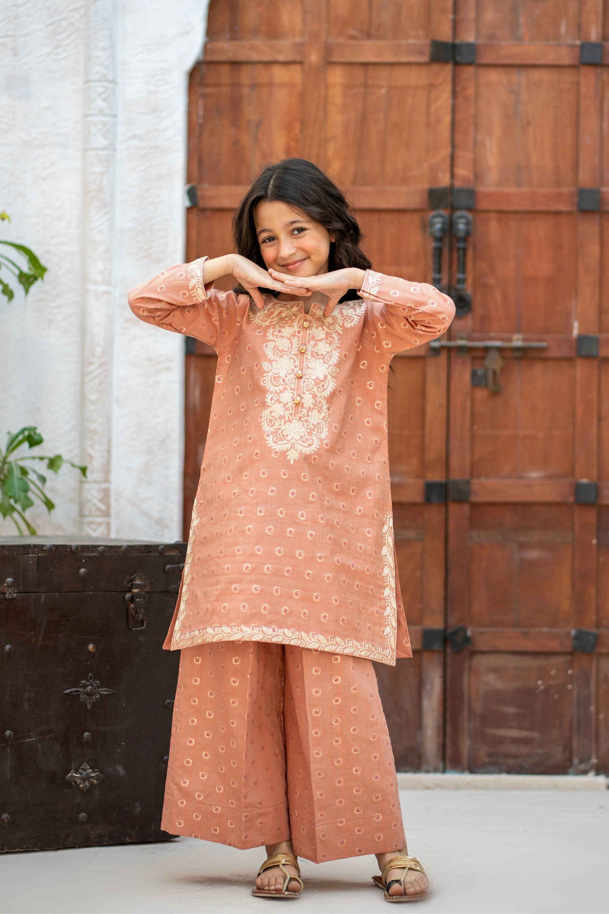 Embroidered 3pc. Petal Kids (Ready-To-wear)