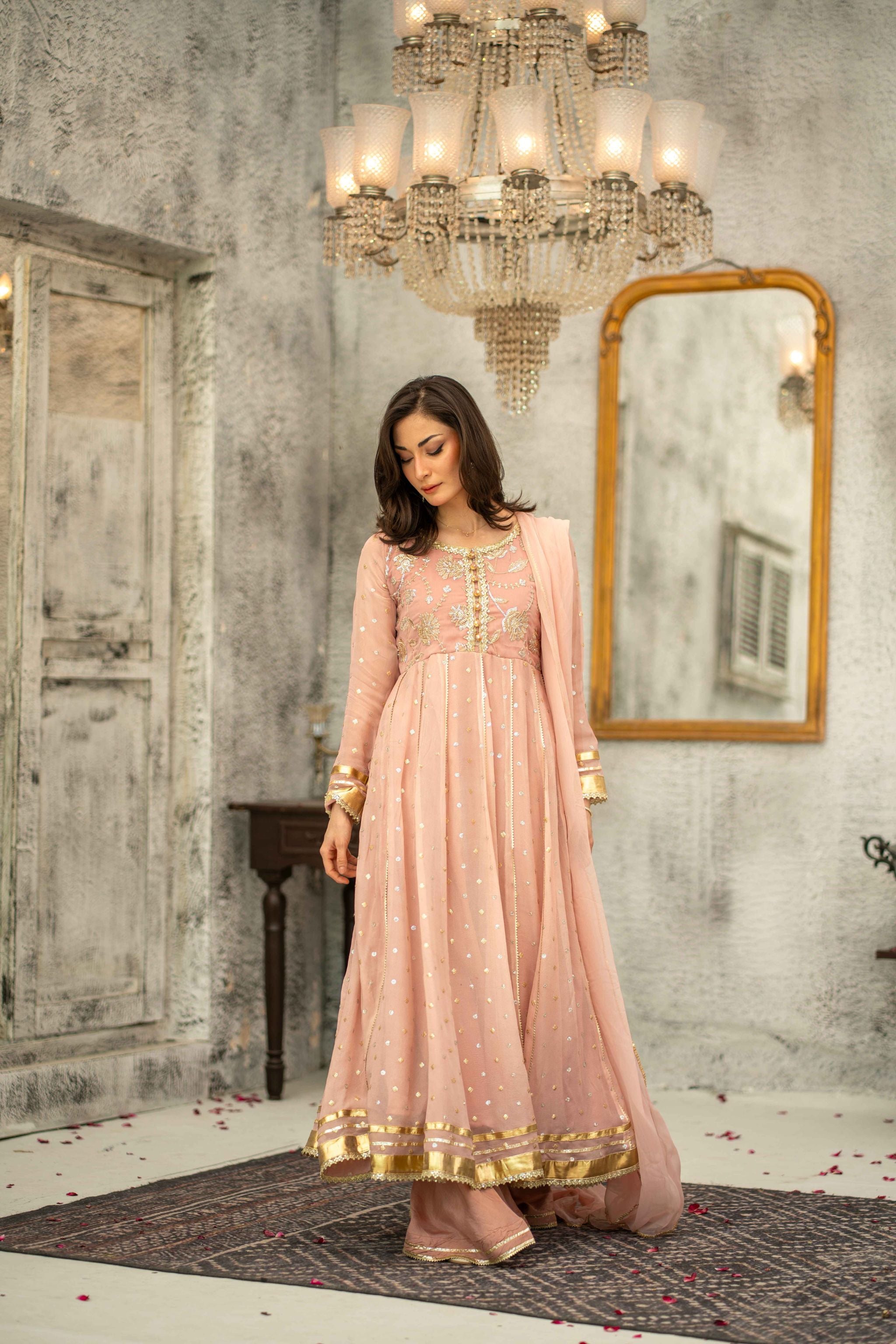 Chiffon Embroidered 3pc - Calista  (Ready-To-wear)