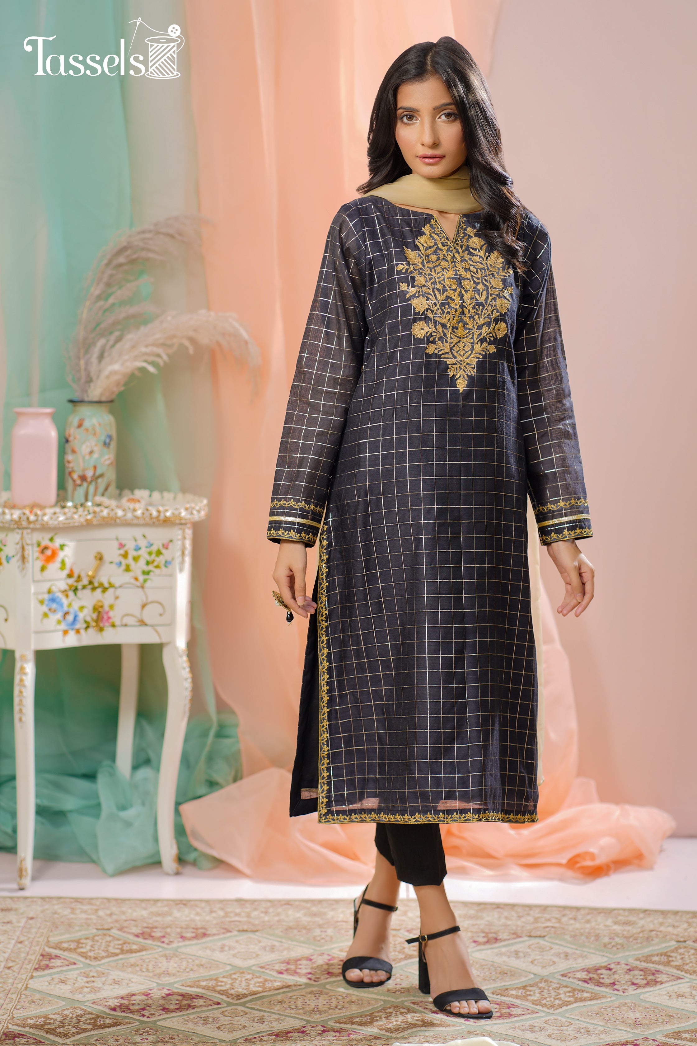Marasim by Tassels Embroidered 3 Piece Stitched Suit MT22F1-Fasana Pret Collection