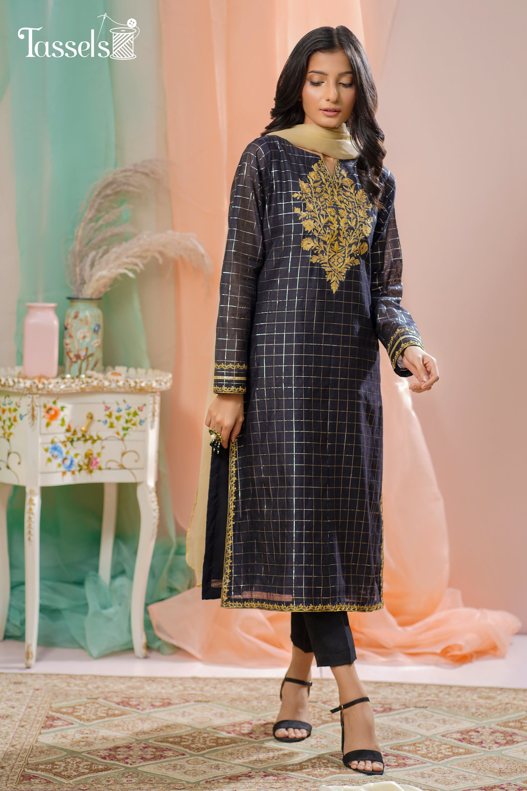 Marasim by Tassels Embroidered 3 Piece Stitched Suit MT22F1-Fasana Pret Collection