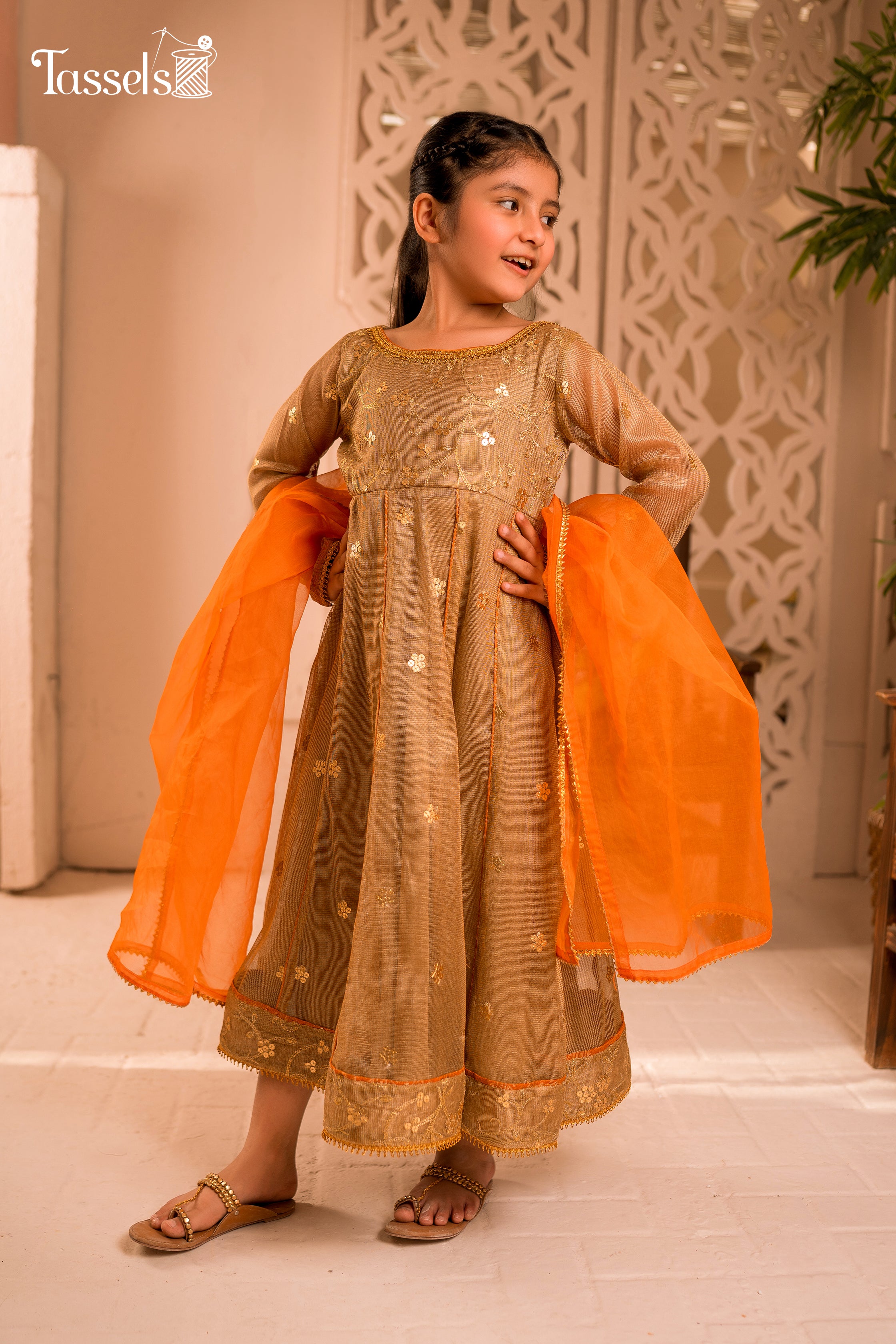 Nazneen by Tassels Embroidered 3 Piece Stitched Khaadi Net Suit NT23N3-Nazaha -Eid Collection