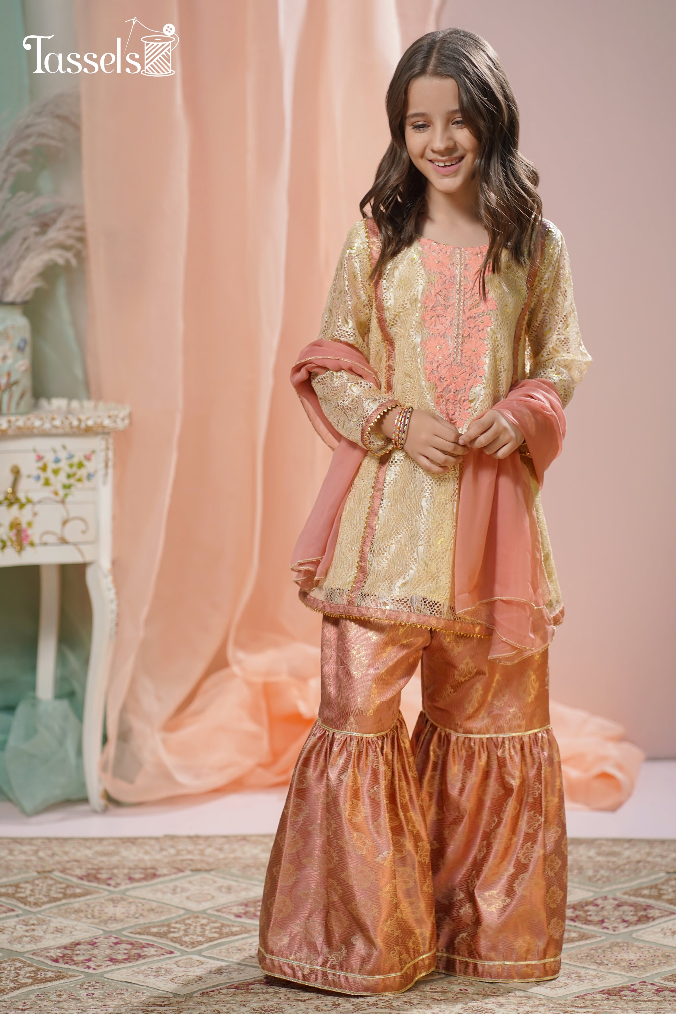 Marasim by Tassels Embroidered 3 Piece Stitched Suit MT22S3-Shajar Pret Collection