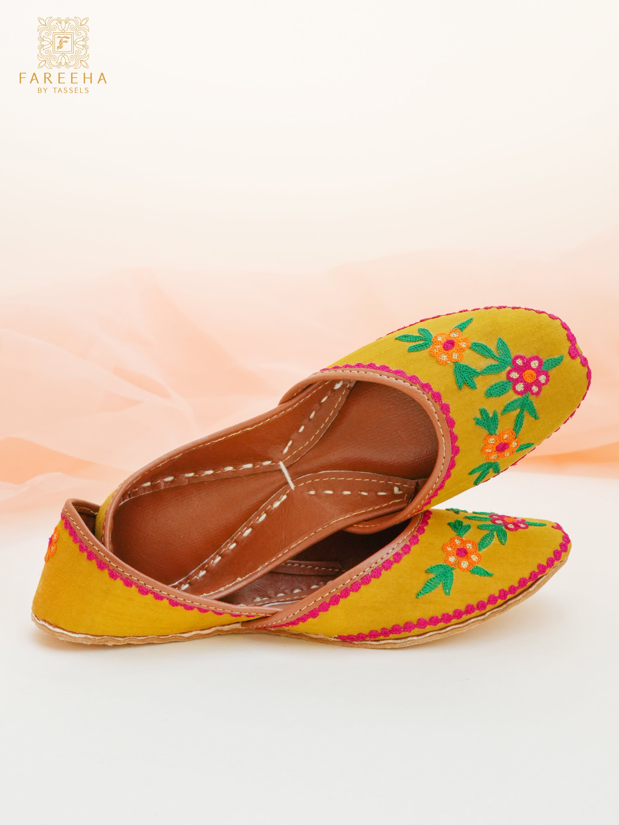 Buy Fareeha by Tassels Women Khussa Daffodil TASSELS