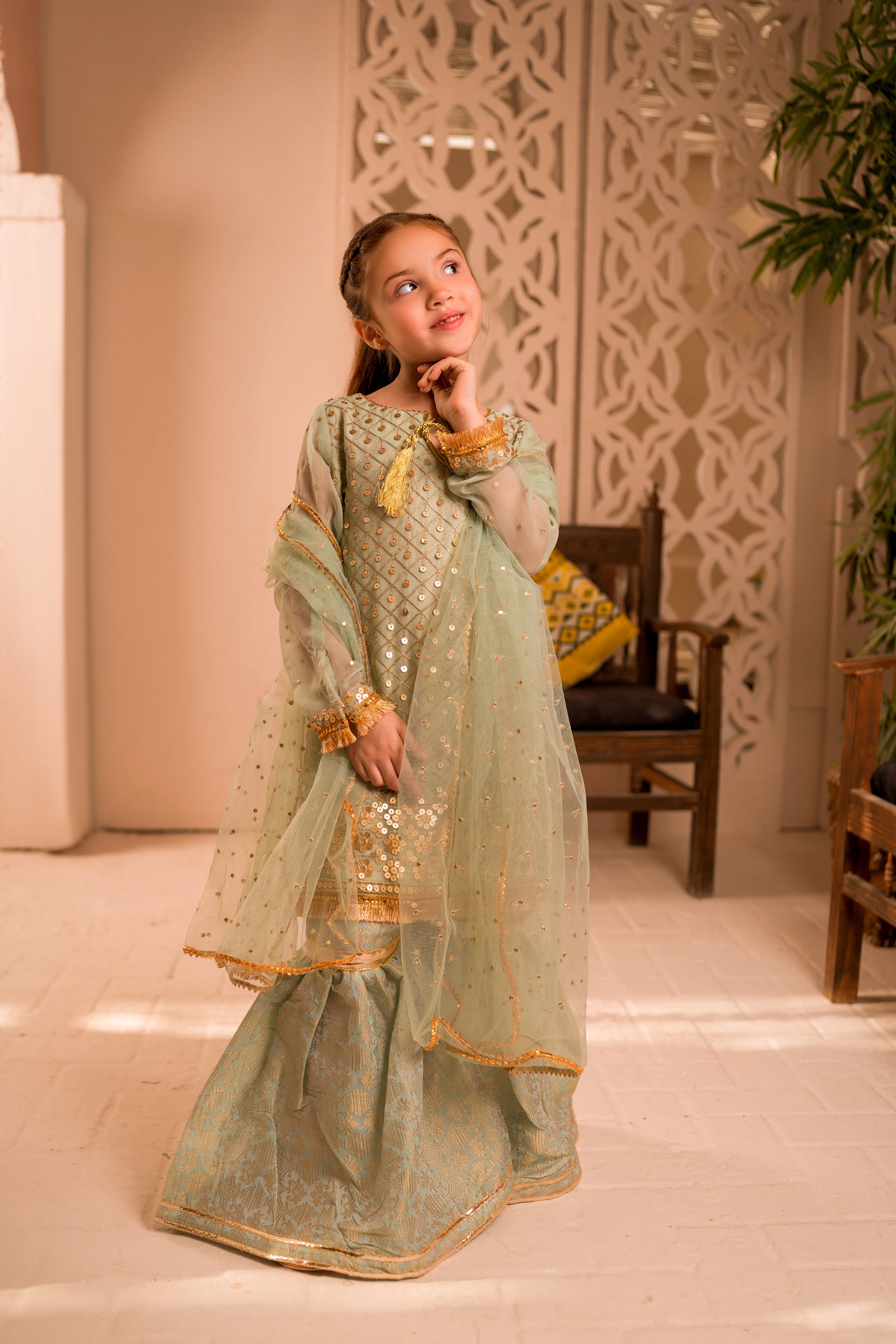 Nazneen by Tassels Embroidered 3 Piece Stitched Chiffon Suit NT23N3-Nashra-Eid Collection